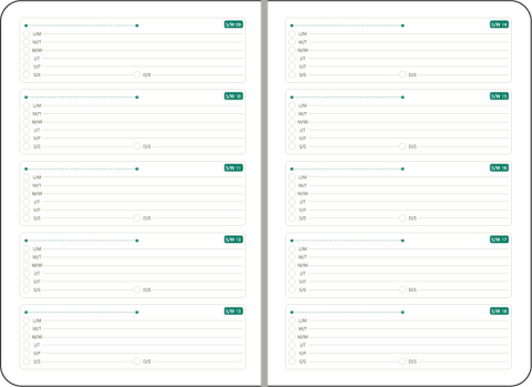 Agenda A5 nedatata verde eco Ego [2]