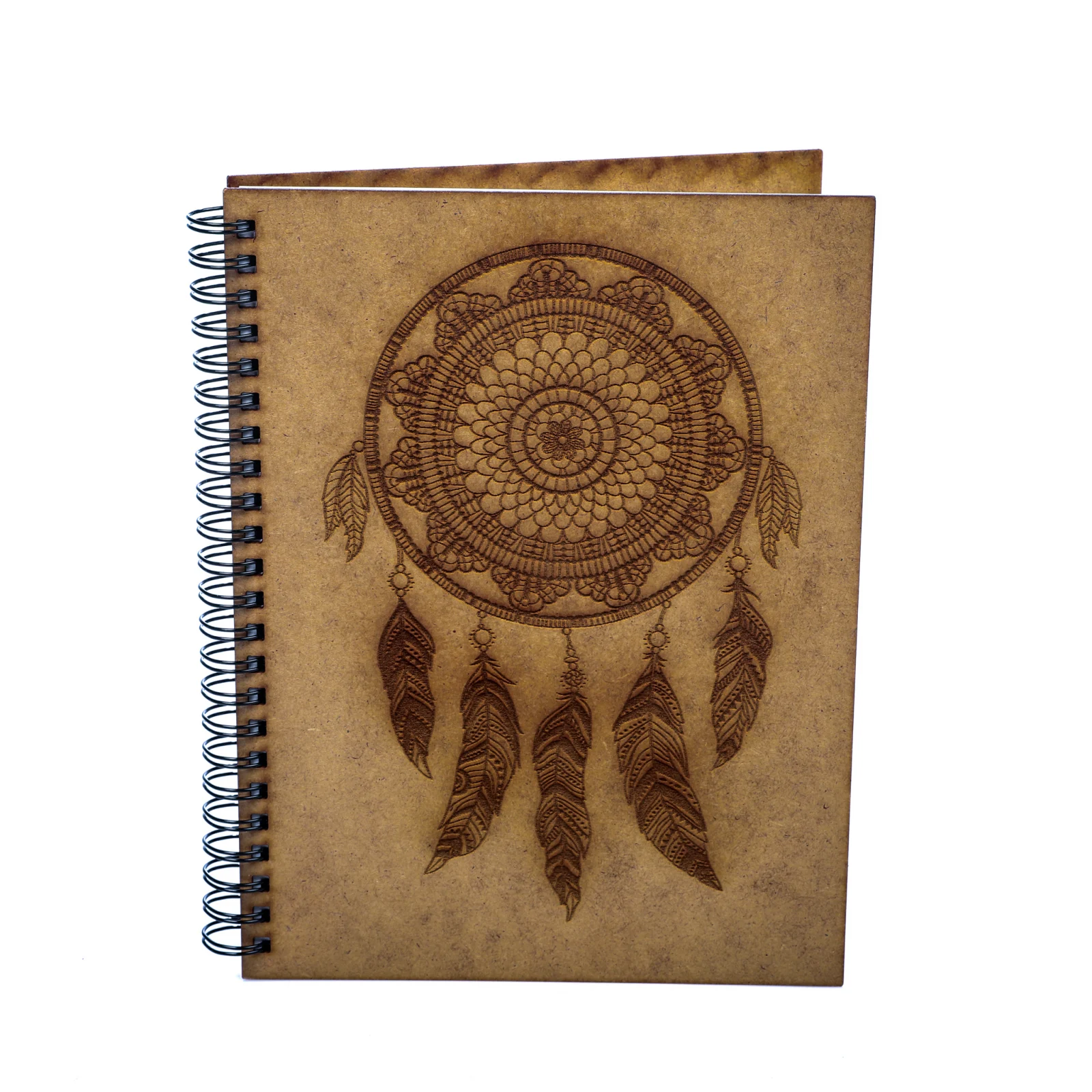 Noutăți Librăria Compas - Agenda A5 personalizata din lemn cu dreamcatcher