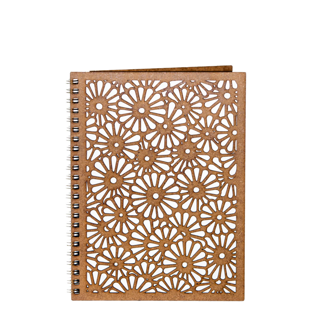 Noutăți Librăria Compas - Agenda A5 personalizata din lemn cu floricele