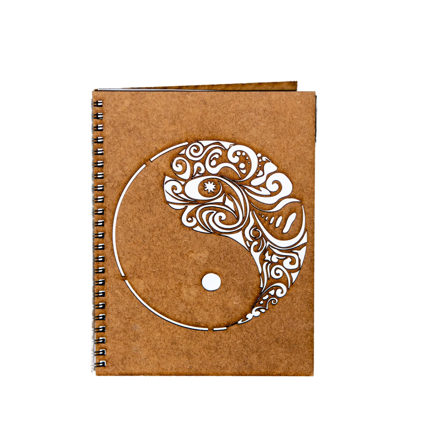 Noutăți Librăria Compas - Agenda A5 personalizata din lemn Yin-Yang