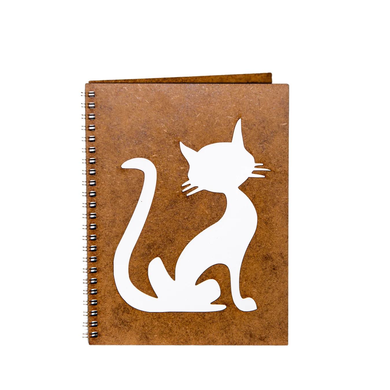 Noutăți Librăria Compas - Agenda A5 personalizata din lemn cu pisica