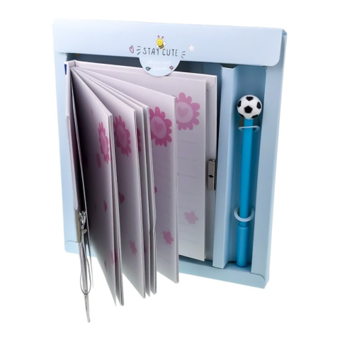 Agenda cu lacat si pix pentru baieti 20x23 cm Fotbal [1]