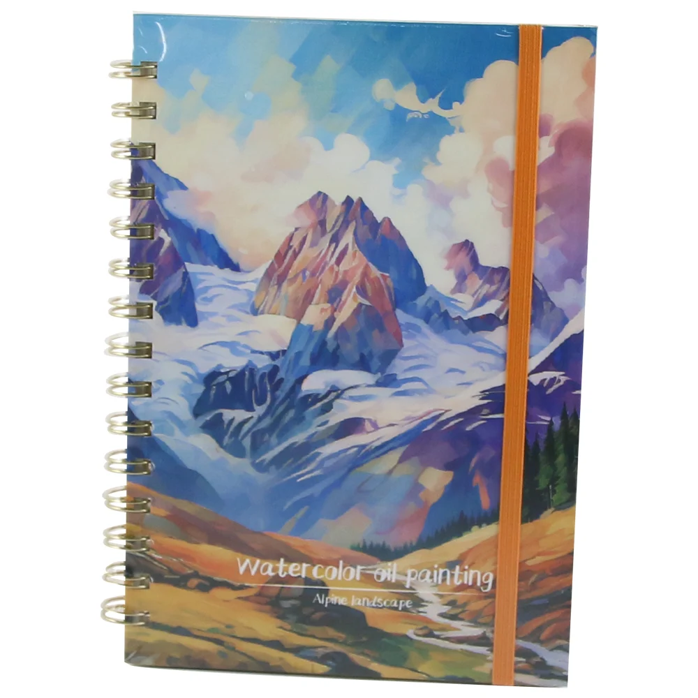Agende nedatate - Agenda cu spirala Watercolor 15x21 cm diverse modele