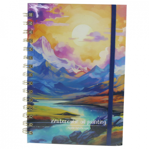 Agenda cu spirala Watercolor 15x21 cm diverse modele [3]