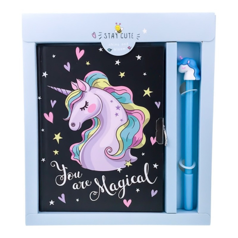 Agenda cu pix pentru copii 20x23 cm Unicorn [2]