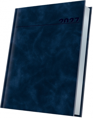 Agende datate - Agenda datata 2027 A5 352 pagini Deluxe Chia bleumarin cu margine argintie Herlitz