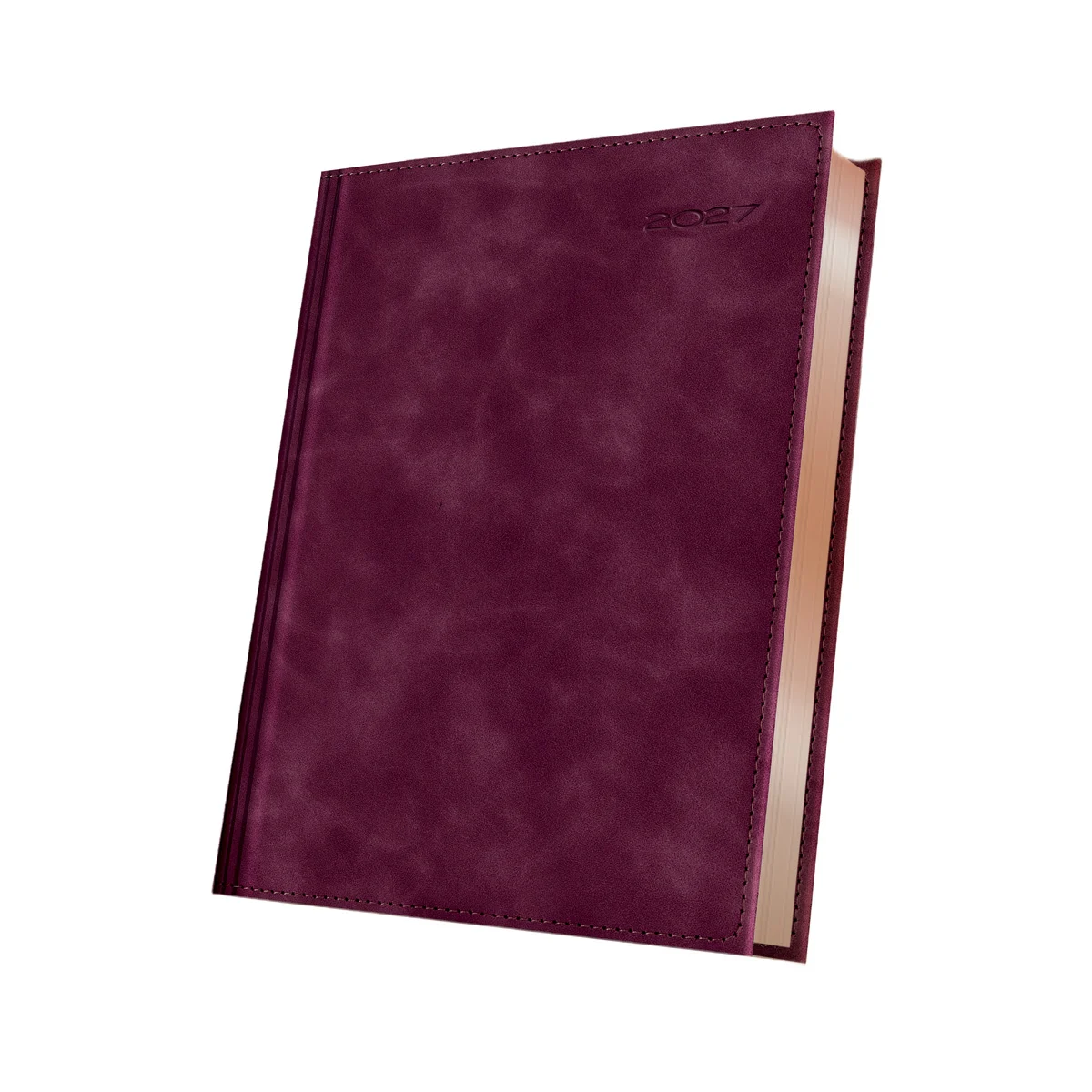 Agende datate - Agenda datata 2027 A5 352 pagini Deluxe Chia Suple bordo cu margine argintie Herlitz