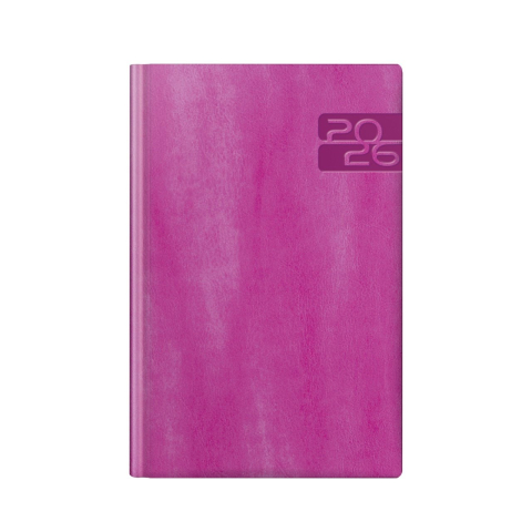 Planificare și agende - Agenda datata 2026 A5 352 pagini Premium Deluxe Narni roz cu margine aurie