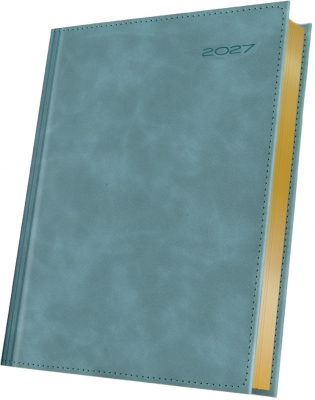 Agende datate - Agenda datata 2027 Herlitz Premium Deluxe Chia Suple A5 acvamarin 352 pagini
