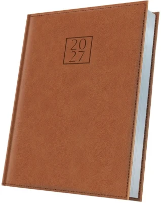 Agende datate - Agenda datata 2027 Herlitz Premium Deluxe Chianti A5 cognac 352 pagini