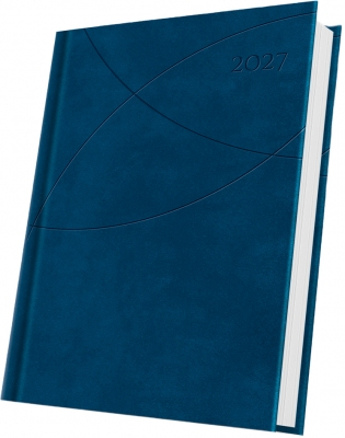 Agende datate - Agenda datata 2027 Herlitz Premium Deluxe Favignana A5 albastru navy 352 pagini