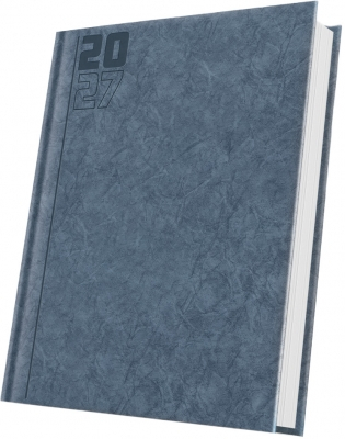 Agende datate - Agenda datata 2027 Herlitz Premium Deluxe Capalbio A5 albastru denim 352 pagini