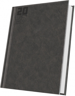 Agende datate - Agenda datata 2027 Herlitz Premium Deluxe Capalbio A5 gri antracit 352 pagini
