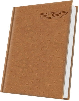 Agende datate - Agenda datata 2027 Herlitz Premium Deluxe Arno A5 maro caramel 352 pagini