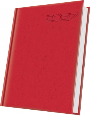 Agende datate - Agenda datata 2027 Herlitz Premium Deluxe Arno A5 rosu rubin 352 pagini