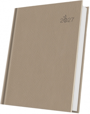 Agende datate - Agenda datata 2027 Herlitz Premium Deluxe Gargano A5 bej 352 pagini