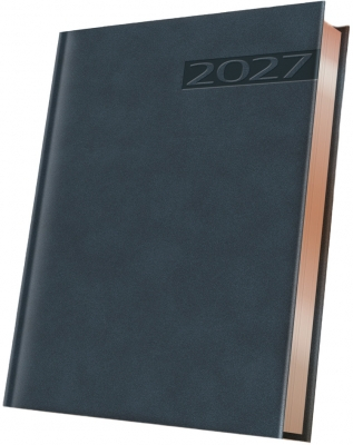 Agende datate - Agenda datata 2027 Herlitz Premium Deluxe Teano A5 albastra 352 pagini