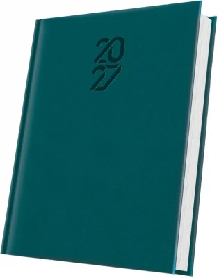 Agende datate - Agenda datata 2027 Herlitz Tucson A5 albastru petrol 352 pagini coperta buretata
