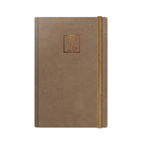 Noutăți Librăria Compas - Agenda datata 2026 A5 maro 352 pagini Premium Deluxe Bolgheri