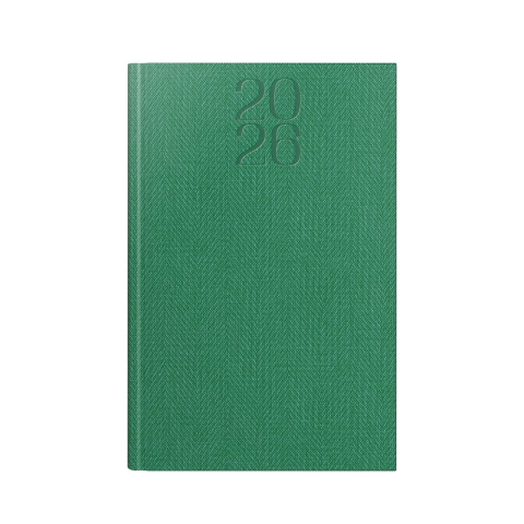 Noutăți Librăria Compas - Agenda datata 2026 A5 352pg Deluxe Bard verde cu margine argintie Herlitz