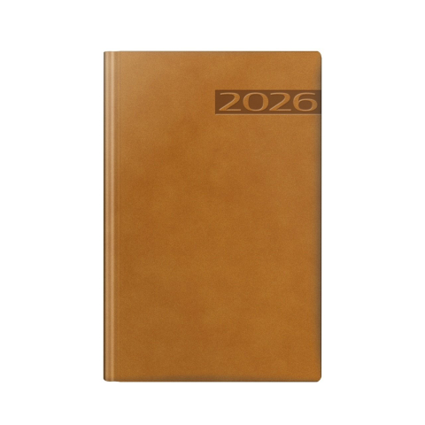 Noutăți Librăria Compas - Agenda datata 2026 A5 maro 352 pagini Premium Deluxe Teano