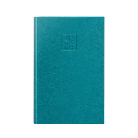 Noutăți Librăria Compas - Agenda datata 2026 A5 turcoaz 352 pagini Edolo DeLuxe
