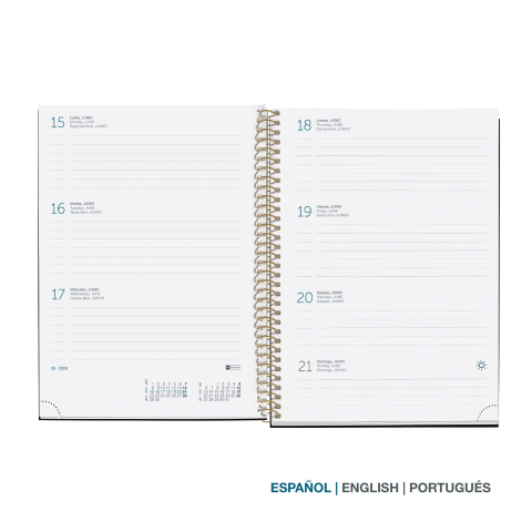 Agenda datata 2026 Miquelrius Noir Garden Active Spiral 12.7 x 18.3 cm [1]