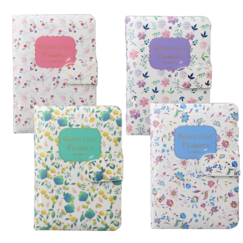 Agende nedatate - Agenda inchidere magnet 13x17.5 cm Beautiful Flowers culori diferite