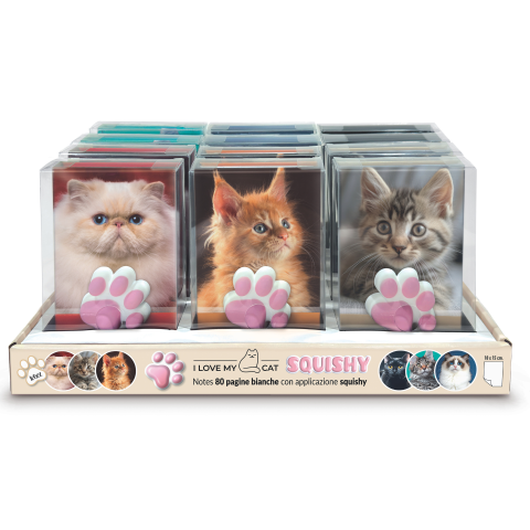 Noutăți Librăria Compas - Agenda nedatata cu pisicute squishy 10 x 15 cm culori diferite