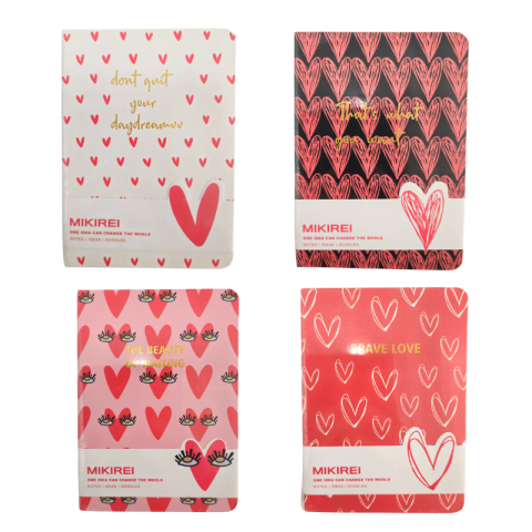 Agende nedatate - Agenda nedatata inimioare 10x14cm modele diferite