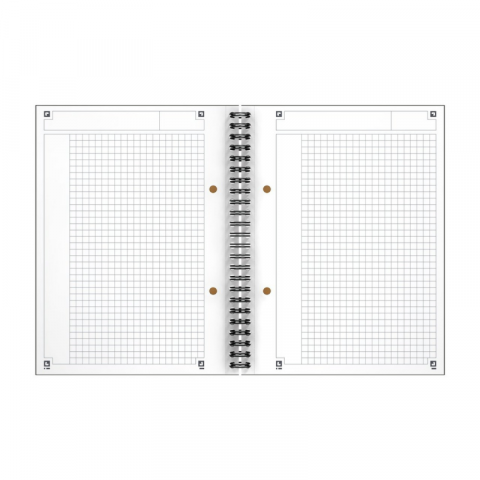 Agenda organizator Oxford International Notebook A5+ 80 file patratele, gri [2]