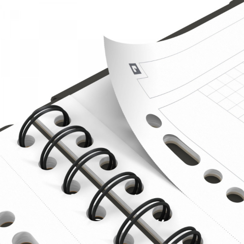 Agenda organizator Oxford International Meeting Book A5+ 80 file patratele, gri [2]