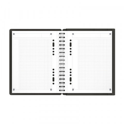 Agenda organizator Oxford International Meeting Book A5+ 80 file patratele, gri [1]