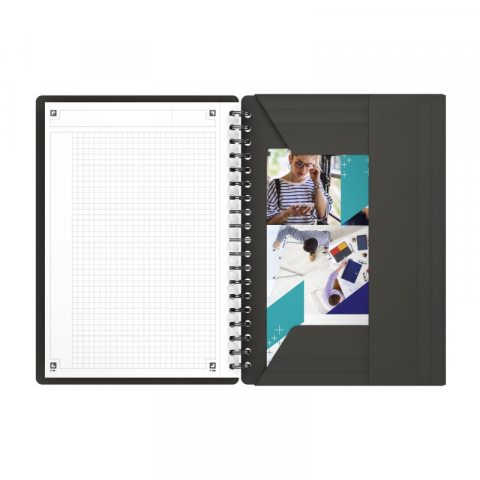 Agenda organizator Oxford International Meeting Book B5 80 file patratele, gri [2]