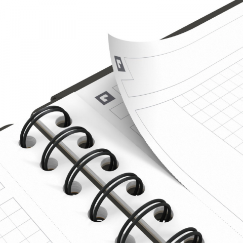 Agenda organizator Oxford International Meeting Book B5 80 file patratele, gri [3]