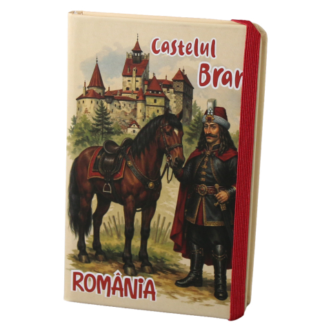 Noutăți Librăria Compas - Agenda suvenir Romania Castelul Bran si Vlad Tepes 9 x 14 cm