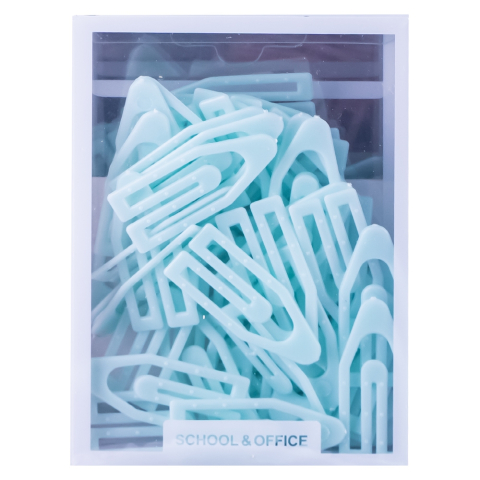 Agrafe plastic 38mm 60 buc set pastel Bachang culori diferite [3]