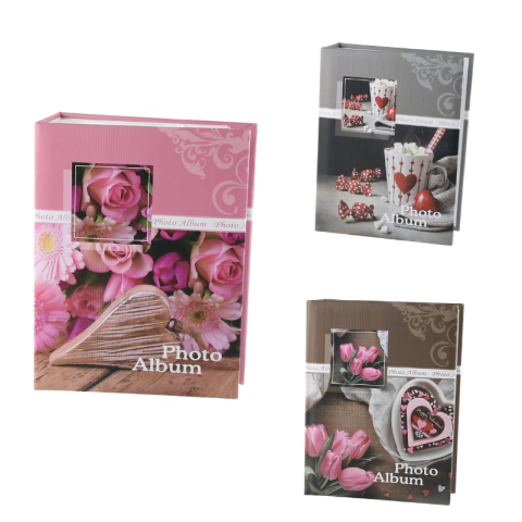 Rame și albume foto - Album foto 100 poze 10x15 cm inimioare