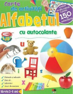 Hobby și activități pentru copii - Alfabetul. Carte de activitati cu autocolante