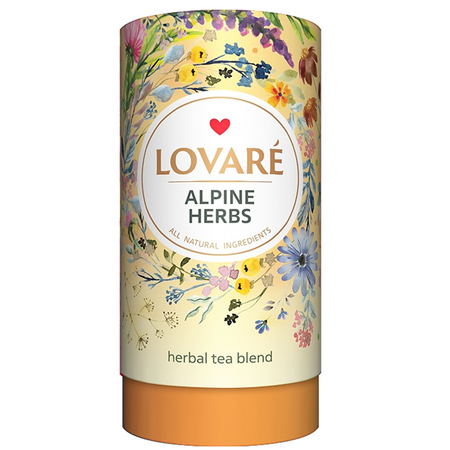 Amestec de ceai verde cu plante, fructe si petale de flori Alpine Herbs 80 g Lovare [0]
