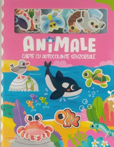 Cărți pentru copii - Animale. Carte cu autocolante senzoriale
