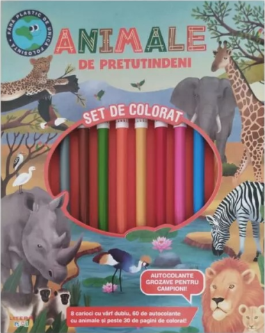 Cărți de colorat - Animale de pretutindeni set de colorat
