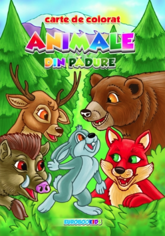 Cărți de colorat - Animale din padure – carte de colorat