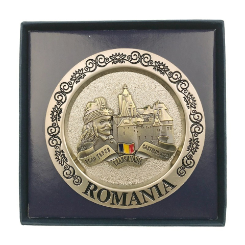 Aplica in forma de farfurie metalica 8 cm Castelul Bran [1]