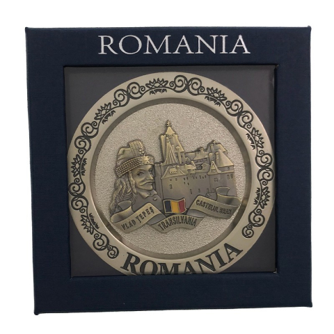 Aplica in forma de farfurie metalica 8 cm Castelul Bran [2]