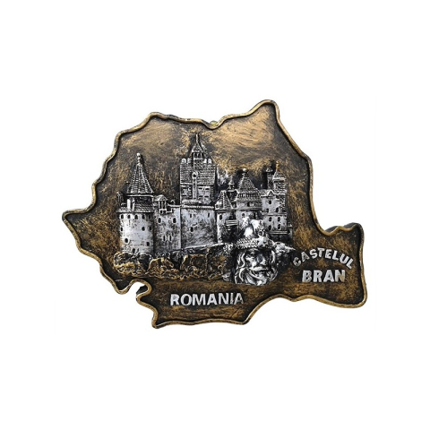 Casă și decorațiuni - Aplica rasina harta 14.5x11 cm Castelul Bran