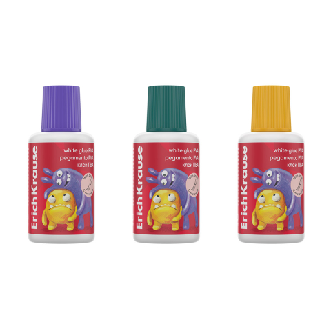 Aracet alb ErichKrause Jolly Friends cu pensula 20 ml [1]