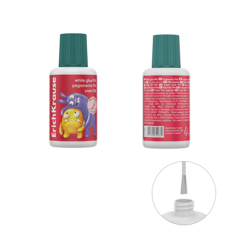 Aracet alb ErichKrause Jolly Friends cu pensula 20 ml [1]