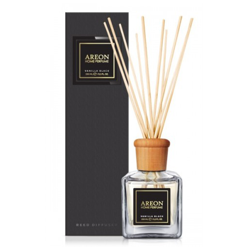 Odorizante și uleiuri esentiale - Areon Home Perfume, 150 ml, Vanilla Black, Black Line