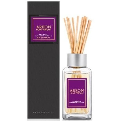 Odorizante și uleiuri esentiale - Areon Home Perfume, 85ml, Patchouli Lavender Vanilla, Black Line